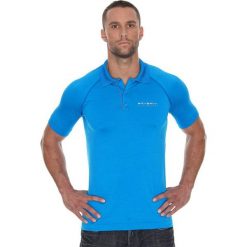 Brubeck Koszulka męska polo Prestige z krótkim rękawem niebieska r. XL (SS10920). Niebieskie koszulki sportowe męskie marki Brubeck, xl, z krótkim rękawem. Za 105,55 zł.