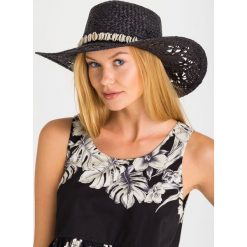 KAPELUSZ twinset. Czarne kapelusze damskie Twinset, z aplikacjami, z materiału. Za 369,00 zł.