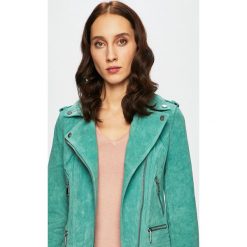 Vero Moda - Kurtka skórzana. Niebieskie kurtki damskie Vero Moda, s, bez wzorów, z poliesteru, krótkie. W wyprzedaży za 239,90 zł.
