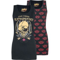 Five Finger Death Punch EMP Signature Collection Top damski czarny. Czarne bluzki z odkrytymi ramionami marki Five Finger Death Punch, xl, z nadrukiem, z materiału. Za 89,90 zł.