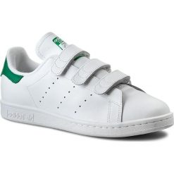 Buty adidas - Stan Smith CF S75187 Ftwwht/Ftwwht/Green. Białe buty damskie do tenisa Adidas, ze skóry, z paskami, adidas stan smith. W wyprzedaży za 319,00 zł.