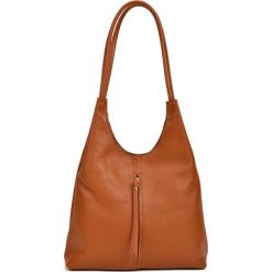 Skórzana torebka w kolorze brązowym - (S)34 x (W)39 x (G)8,5 cm. Pomarańczowe torebki klasyczne damskie Black Friday Bags, bez wzorów, ze skóry, na ramię, bez dodatków. W wyprzedaży za 239,95 zł.