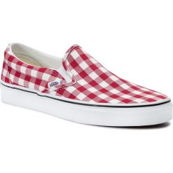 Tenisówki VANS - Classic Slip-On VN0A38F7VDY1 (Gingham) Racing Red/True. Czerwone trampki i tenisówki damskie Vans, bez wzorów, z gumy, bez zapięcia. W wyprzedaży za 209,00 zł.
