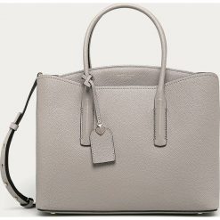 Kate Spade - Torebka skórzana. Szare torby damskie na zakupy Kate Spade, w paski, ze skóry, bez dodatków. Za 1819,00 zł.