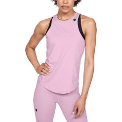 Under Armour Rush Podkoszulek Różowy. Różowe podkoszulki damskie Under Armour, l, bez wzorów, z elastanu, bez kołnierzyka. Za 240,95 zł.