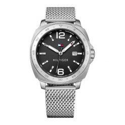 Tommy Hilfiger Lucas 1791428. Czarne zegarki męskie marki TOMMY HILFIGER, ze stali. W wyprzedaży za 479,00 zł.