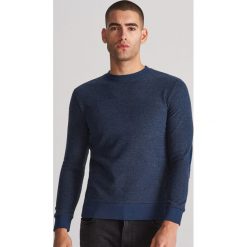 Bluza z łatami na łokciach - Granatowy. Niebieskie bluzy męskie Reserved, s, bez wzorów, bez kołnierzyka, bez rękawów, bez kaptura. Za 119,99 zł.