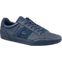 Lacoste Chaymon 119 2 737CMA000795K 44,5 Granatowe. Buty sportowe męskie Lacoste, ze skóry, bez zapięcia. W wyprzedaży za 449,99 zł.