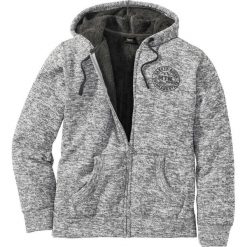 Bluzy męskie: Bluza rozpinana na podszewce z „baranka” Regular Fit bonprix szary melanż