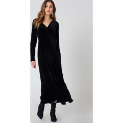 Długie sukienki: Rut&Circle Aksamitna sukienka-płaszcz – Black