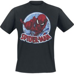 Spider-Man Vintage T-Shirt czarny. Czarne t-shirty męskie z nadrukiem marki SPIDER-MAN, xxl, z okrągłym kołnierzem. Za 74,90 zł.
