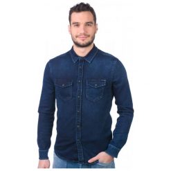 Pepe Jeans Koszula Męska Jepson L Niebieski. Niebieskie koszule męskie jeansowe marki Pepe Jeans, l. W wyprzedaży za 266,00 zł.
