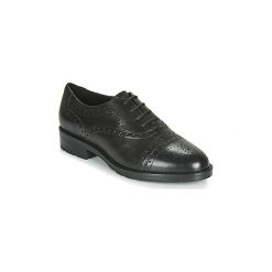 Derby Geox D BETTANIE. Czarne półbuty damskie Geox, bez wzorów, bez obcasa, bez zapięcia. Za 485,10 zł.