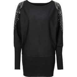 Sweter bonprix czarny. Czarne swetry klasyczne damskie bonprix. Za 99,99 zł.