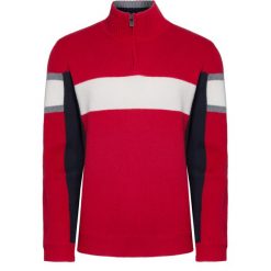 Sweter BOGNER ROLAND. Czerwone swetry męskie Bogner, bez wzorów, z wełny, retro, z golfem, bez kaptura. W wyprzedaży za 971,00 zł.