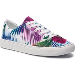 Tenisówki DESIGUAL - Canvas Vulcanized Sneker Bio 19SUKW08 7058. Białe półbuty damskie marki Desigual, bez wzorów, z gumy, bez zapięcia. Za 229,90 zł.