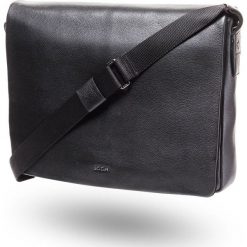 Czarna skórzana torba na laptopa Doros Messenger LHF. Czarne torby męskie skórzane małe. Za 859,00 zł.