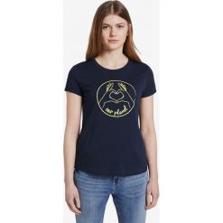 Tom Tailor Denim Koszulka Niebieski. Niebieskie koszulki damskie TOM TAILOR DENIM, m, z nadrukiem, z bawełny, bez kołnierzyka. Za 75,95 zł.