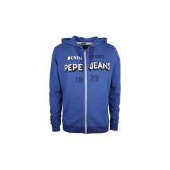 Bluzy Pepe jeans PM581495 / Ocaba. Niebieskie bluzy męskie Pepe Jeans, m, bez wzorów, z jeansu, bez kołnierzyka, bez rękawów, bez kaptura. Za 169,00 zł.