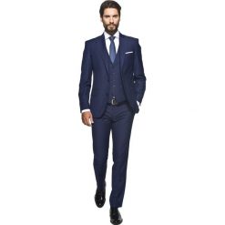 Garnitury: garnitur laon 311 granatowy slim fit
