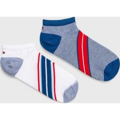 Tommy Hilfiger - Skarpetki. Niebieskie skarpetki damskie marki TOMMY HILFIGER, z elastanu. Za 39,90 zł.