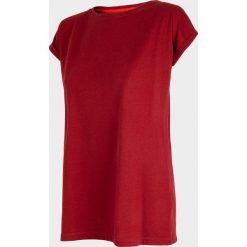 T-shirt damski TSD702 - burgund - Outhorn. Czerwone koszulki damskie EVERHILL, bez wzorów, z bawełny, bez kołnierzyka, bez rękawów. Za 34,99 zł.