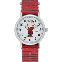 Timex PEANUTS WEEKENDER CHARLIE BROWN Zegarek red/black. Czerwone, analogowe zegarki damskie Timex. Za 299,00 zł.
