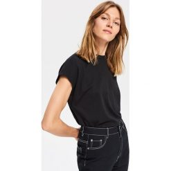 Gładki T-shirt - Czarny. Czarne t-shirty damskie Reserved, s, bez wzorów, bez kołnierzyka. Za 29,99 zł.