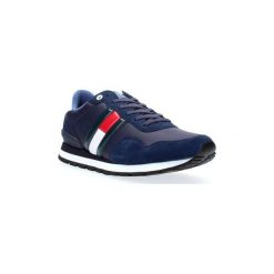 Buty Tommy Hilfiger EM0EM00338 LIFESTYLE. Niebieskie trampki męskie TOMMY HILFIGER, bez wzorów, bez zapięcia. Za 342,15 zł.