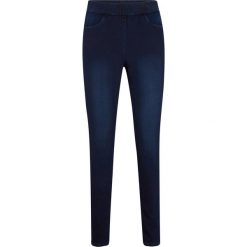 Legginsy w optyce dżinsów z kolekcji Maite Kelly bonprix ciemnoniebieski "stone used". Niebieskie jeansy damskie bonprix. Za 54,99 zł.