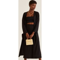 Mango - Sweter Azalee. Czarne swetry damskie Mango, s, bez wzorów, z elastanu, bez rękawów, długie, bez kaptura. Za 119,90 zł.