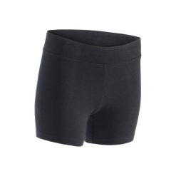 Spodenki slim Gym & Pilates FIT+ 500 damskie. Czarne spodenki sportowe damskie marki DOMYOS, s, z elastanu. Za 24,99 zł.