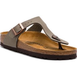 Japonki BIRKENSTOCK - Gizeh Bs 0043393 Stone. Szare klapki damskie Birkenstock, bez wzorów, ze skóry ekologicznej, bez obcasa. Za 289,00 zł.
