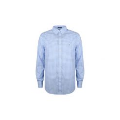 Koszule z długim rękawem Gant 3046700 / The Broadcloth Gingham. Niebieskie koszule męskie GANT, xxl, bez wzorów, bez kołnierzyka, z długim rękawem. Za 289,00 zł.