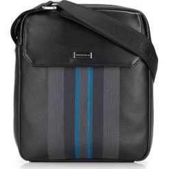 Torba. Czarne torby męskie skórzane Wittchen, w paski, ze skóry, eleganckie, na ramię, małe. W wyprzedaży za 279,90 zł.