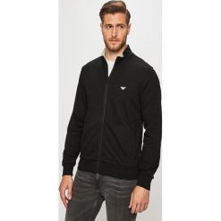 Emporio Armani - Bluza. Niebieskie bluzy męskie Emporio Armani, xxl, z nadrukiem, z elastanu, z kapturem, bez rękawów, bez kaptura. W wyprzedaży za 339,90 zł.