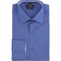 Koszula bexley 2222 długi rękaw slim fit granatowy. Niebieskie koszule męskie Recman, m, bez wzorów, bez kołnierzyka, z długim rękawem. Za 69,99 zł.