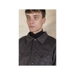 CORDUROY TRUCKER JACKET IN GREY. Czarne kurtki męskie The Hive, xl, bez wzorów, ze sztruksu, bez kaptura. Za 349,00 zł.