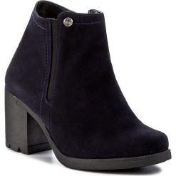 Botki SERGIO BARDI - Artemia FW127253517PL 413. Niebieskie botki damskie na obcasie marki Sergio Bardi, z nubiku. W wyprzedaży za 209,00 zł.