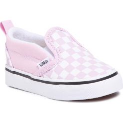 Tenisówki VANS - Slip-On V VN0A3488UY41 (Chckrbrd)Lilia Snw/Tr Wht. Różowe trampki dziewczęce Vans, bez wzorów, z gumy, na rzepy. Za 149,00 zł.