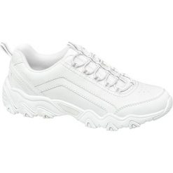 Sneakersy damskie Graceland białe. Białe sneakersy damskie Graceland, z materiału. Za 99,90 zł.