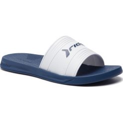 Klapki RIDER - Liberty Ad 82577 Blue/White 20247. Białe klapki męskie Rider, bez wzorów, z tworzywa sztucznego. Za 99,99 zł.
