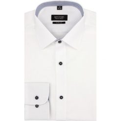 Koszula bexley 2488/1 długi rękaw slim fit biały. Białe koszule męskie marki Recman, m, bez wzorów, bez kołnierzyka, z długim rękawem. Za 129,00 zł.
