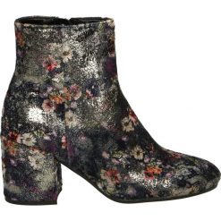 Botki - SC373 V F BLU. Czarne botki damskie Venezia, z materiału. Za 269,00 zł.