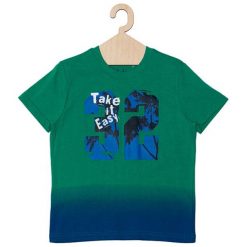 T-shirty chłopięce: T-shirt w kolorze zielono-niebieskim