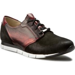 Półbuty SERGIO BARDI - Isa FW127284617GM 608. Czerwone półbuty damskie Sergio Bardi, bez wzorów, ze skóry, bez obcasa, na płaskiej podeszwie, na sznurówki. W wyprzedaży za 189,00 zł.