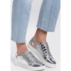 Srebrne Buty Sportowe Tilly. Szare buty sportowe damskie vices, bez wzorów, ze skóry, sportowe. Za 39,99 zł.