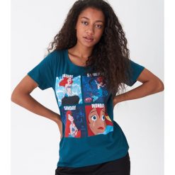 T-shirt z Małą Syrenką - Turkusowy. Niebieskie t-shirty damskie House, s, bez wzorów, bez kołnierzyka. Za 39,99 zł.