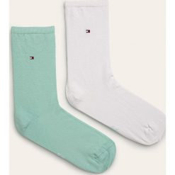 Tommy Hilfiger - Skarpetki (2-pack). Brązowe skarpetki damskie TOMMY HILFIGER, bez wzorów, z elastanu. Za 49,90 zł.