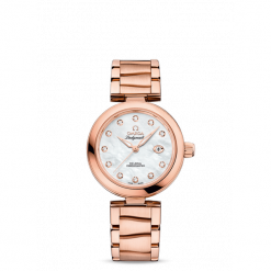 ZEGAREK OMEGA De Ville Ladymatic 425.60.34.20.55.004. Różowe zegarki damskie marki OMEGA, złote. Za 101800,00 zł.